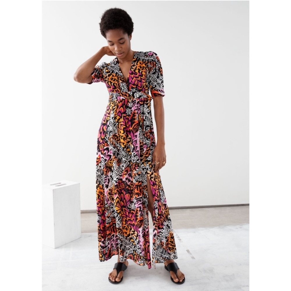 & Other Stories Feather Print Maxi Dress - US - Picture 4 of 16